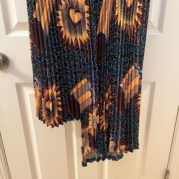 Junya Watanabe Comme des Garcons Asymmetrical Printed Pleated Dress Women's S - Picture 4 of 16